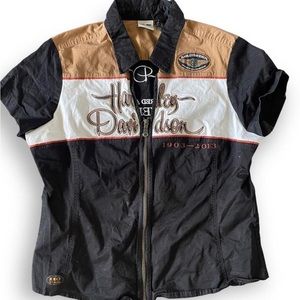 Harley Davidson y2k grunge biker vest